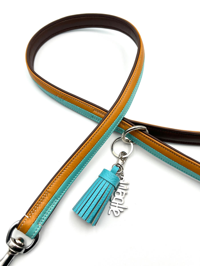 Padded Deco Teal, Tan and Brown